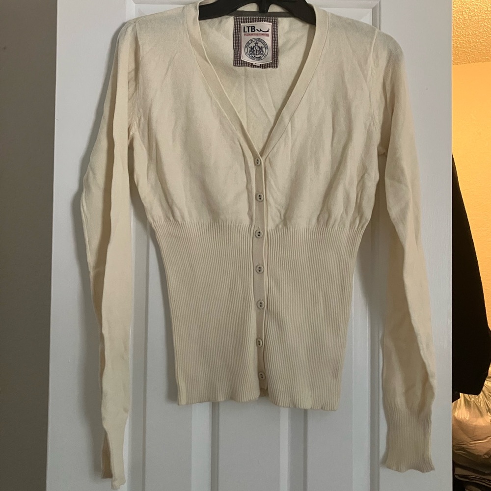 LTB Cream Cardigan Sweater
